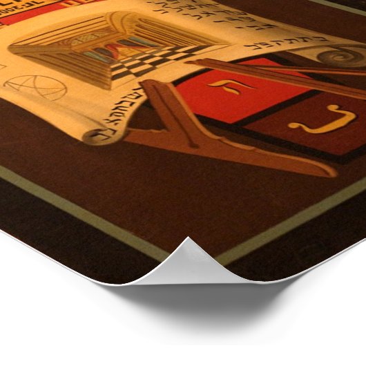 Masonic Tracing Board - Master Mason 2 Poster (Hoek)