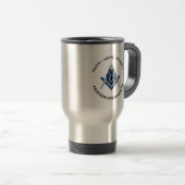 Masonic Travel Mug Blue Clean Reisbeker (Voorkant rechts)