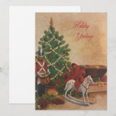 Masonic Vintage Kerstmis Feestdagenkaart (Voorkant / Achterkant)