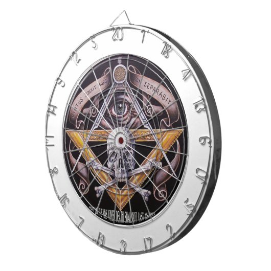 Masonic Virtue Dartbord (Voorkant Rechts)