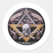 Masonic Virtue Ronde Sticker (Voorkant)