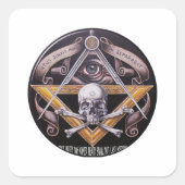 Masonic Virtue Vierkante Sticker (Voorkant)