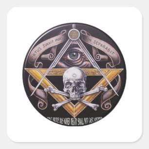 Masonic Virtue Vierkante Sticker