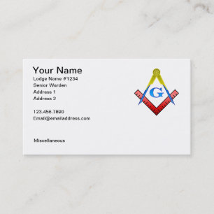 Masonic Visitekaartje 1
