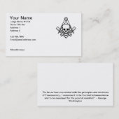 Masonic Visitekaartje 1 (Voorkant / Achterkant)