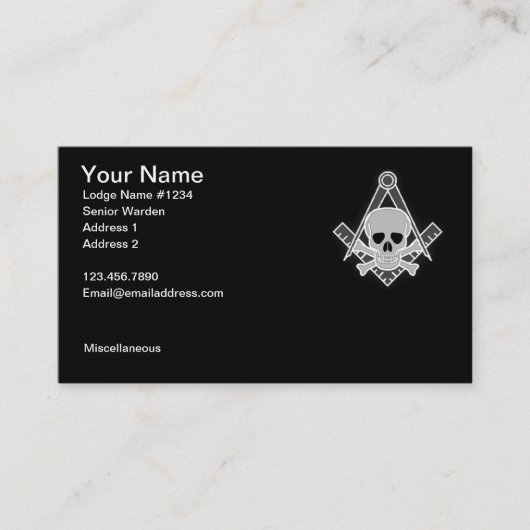Masonic Visitekaartje 2 (Voorkant)
