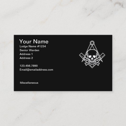 Masonic Visitekaartje 2 (Voorkant)