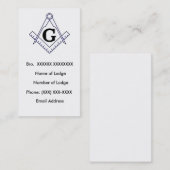 Masonic Visitekaartje 3 (Voorkant / Achterkant)