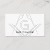 Masonic Visitekaartjes | Vrijmetselaar Officer Jew (Achterkant)