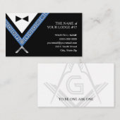 Masonic Visitekaartjes | Vrijmetselaar Officer Jew (Voorkant / Achterkant)