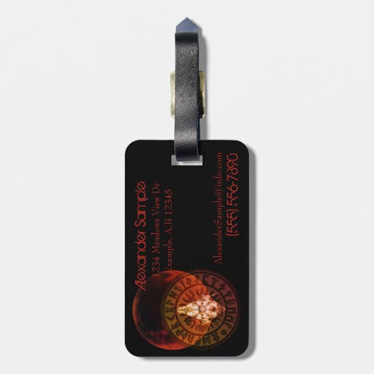 Masonic Warrior Bagagelabel (Achterkant verticaal)