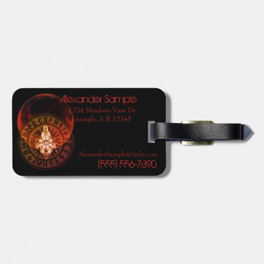 Masonic Warrior Bagagelabel (Achterkant horizontaal)