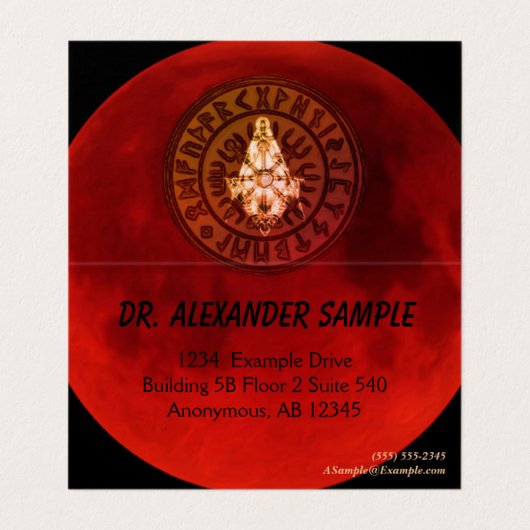 Masonic Warrior Visitekaartje (Binnenkant ongevouwen)