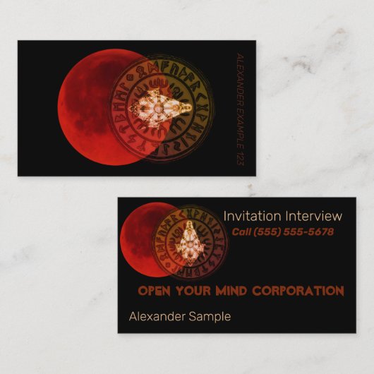 Masonic Warrior Visitekaartje (Voorkant / Achterkant)