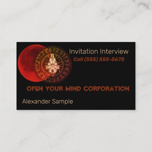 Masonic Warrior Visitekaartje (Achterkant)