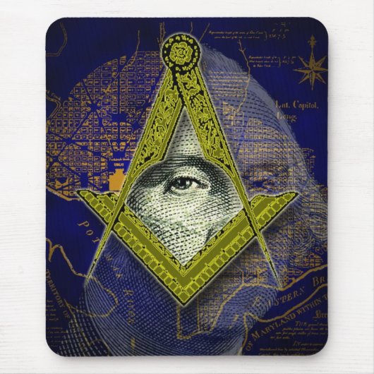 Masonic Washington Mousepad Muismat (Voorkant)