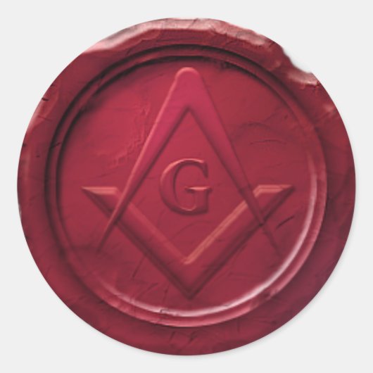 Masonic-wax-seal.png Ronde Sticker (Voorkant)