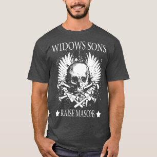 Masonic Widows Son Raise Masons Skull Fathers T-shirt