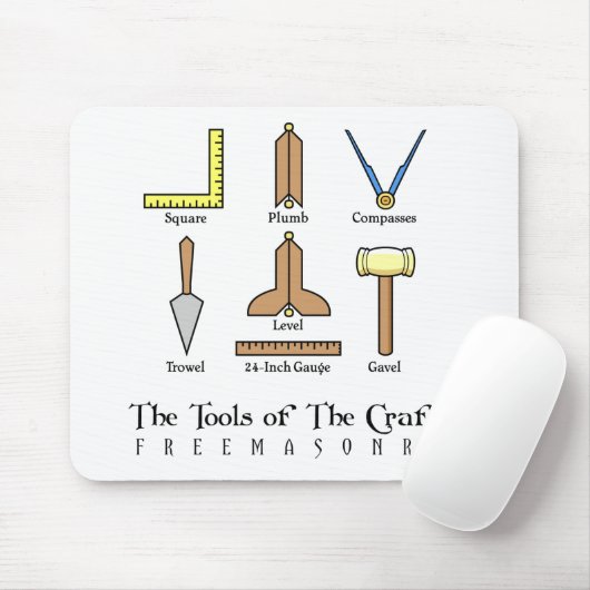 Masonic Working Tools Muismat (Met muis)