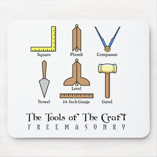 Masonic Working Tools Muismat (Voorkant)