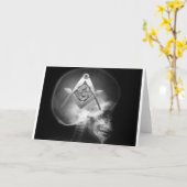 Masonic X-Ray Alien Skull Kaart (Gele Bloem)