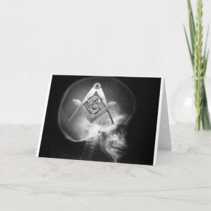 Masonic X-Ray Alien Skull Kaart