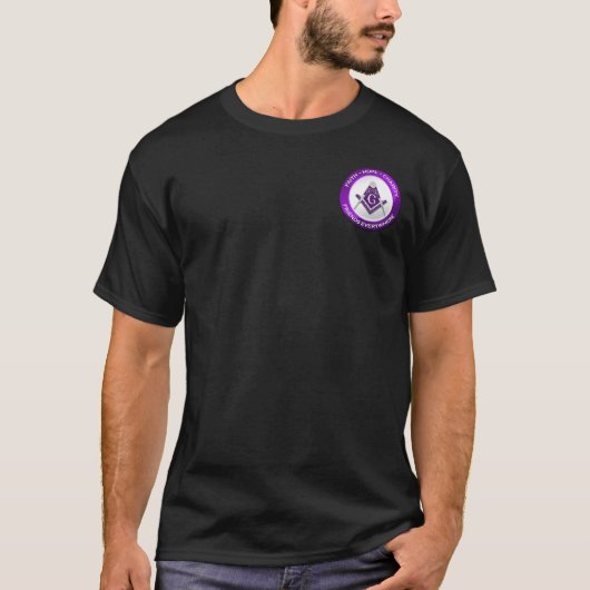 Masoniek T-shirt - Mannen Paars (Voorkant)