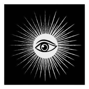 Masonieke oog perfect poster