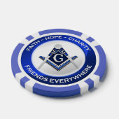 Masonieke Piker Poker Chips Blauw (Enkel)