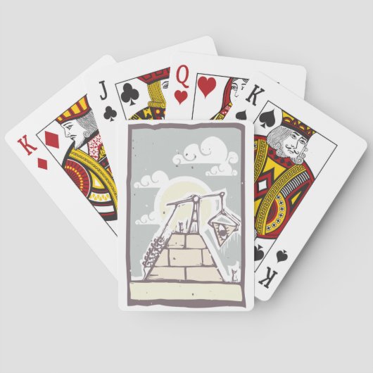 Masonieke piramide speelkaarten (Achterkant)