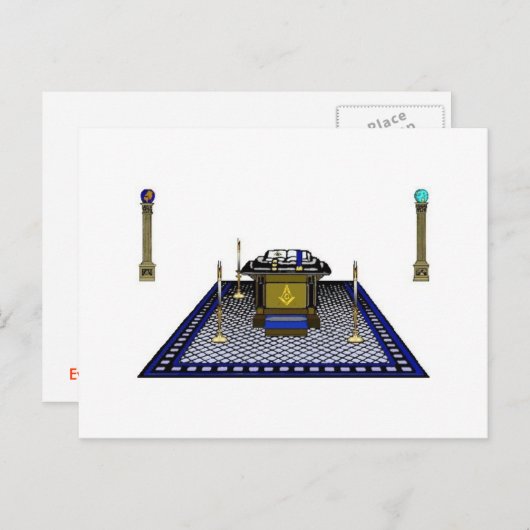 Masonisch briefkaart (Voorkant / Achterkant)