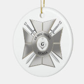 Masonisch kruis keramisch ornament (Links)