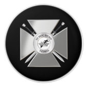 Masonisch kruis keramische knop (Voorkant)