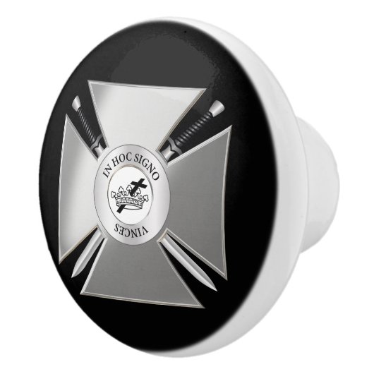 Masonisch kruis keramische knop (Rechts)