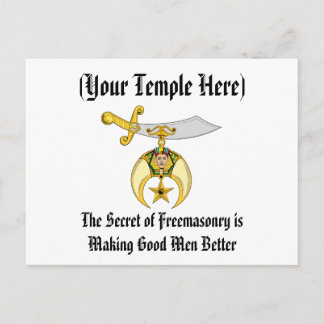 MASONISCH/SHRINERS EMBLEM BRIEFKAART
