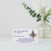 MASONISCH/SHRINERS EMBLEM VISITEKAARTJE (Staand voorkant)