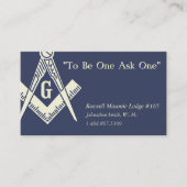 Masonisch Visitekaartje (Voorkant)