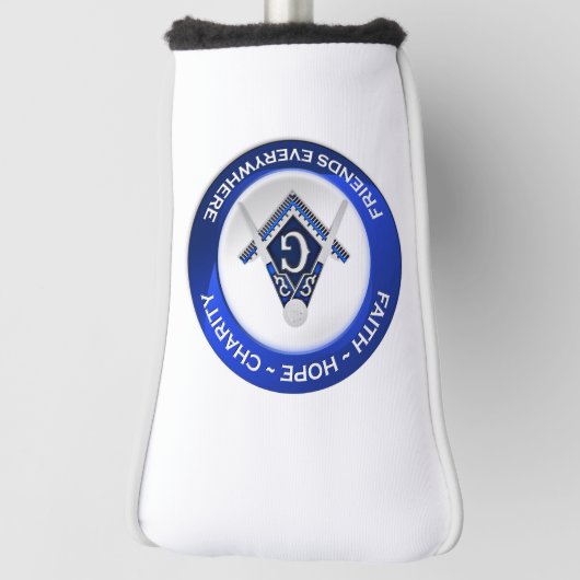 Masonische Golf Putter Hoes Golfheadcover (Draai 90)
