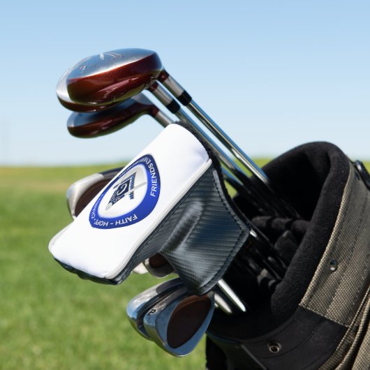 Masonische Golf Putter Hoes Golfheadcover (Insitu)