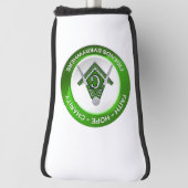 Masonische Golf Putter Hoes Groen Golfheadcover (Draai 90)