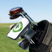Masonische Golf Putter Hoes Groen Golfheadcover (Insitu)