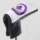 Masonische Golf Putter Hoes Paars Golfheadcover (3/4 voorkant)