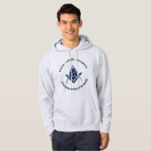 Masonische heren hoodie blauw (Voorkant volledig)