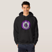 Masonische Heren Hoodie Paars (Voorkant volledig)