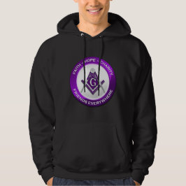Masonische Heren Hoodie Paars