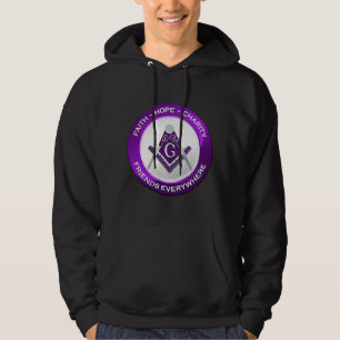 Masonische Heren Hoodie Paars