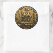 Masonische kleine inkt ronde sticker (Tas)