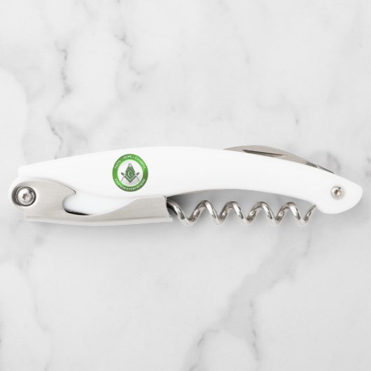 Masonische Kurkentrekker Groen (Voorkant)