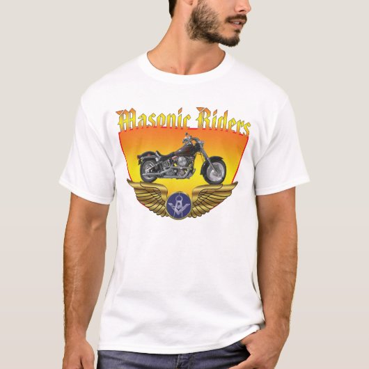 Masonische motorvleugels t-shirt (Voorkant)
