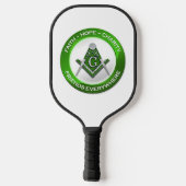 Masonische Pickleball Paddle Groen (Achterkant)